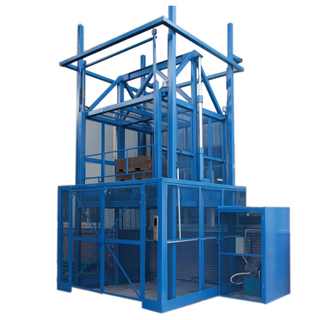 NIULI 2000kg 5000kg Industrial Straight Top Heavy Lifting Work Platform Hydraulic Warehouse Cargo Lift Price with Mesh Enclosure