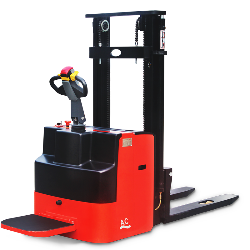 Walkie Electric Stacker Truck Pallet Lift Stacker Capacity 1500KG Montacarga Full Electric Forklift in Warehouse