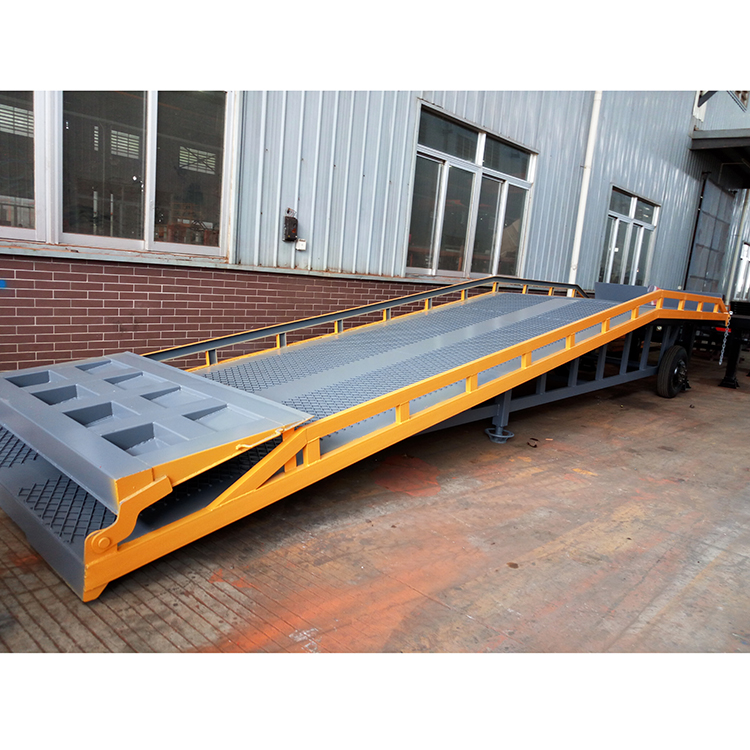 NIULI Adjustable Lifting Height 8 Ton Hydraulic Mobile Container Loading Dock Lift Ramp for Forklift