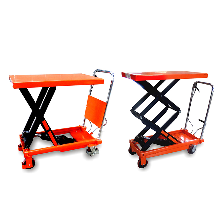 NIULI 500kg Flexible Hydraulic Hand Double Scissor Lift Trolley Tables for Man Lift Price