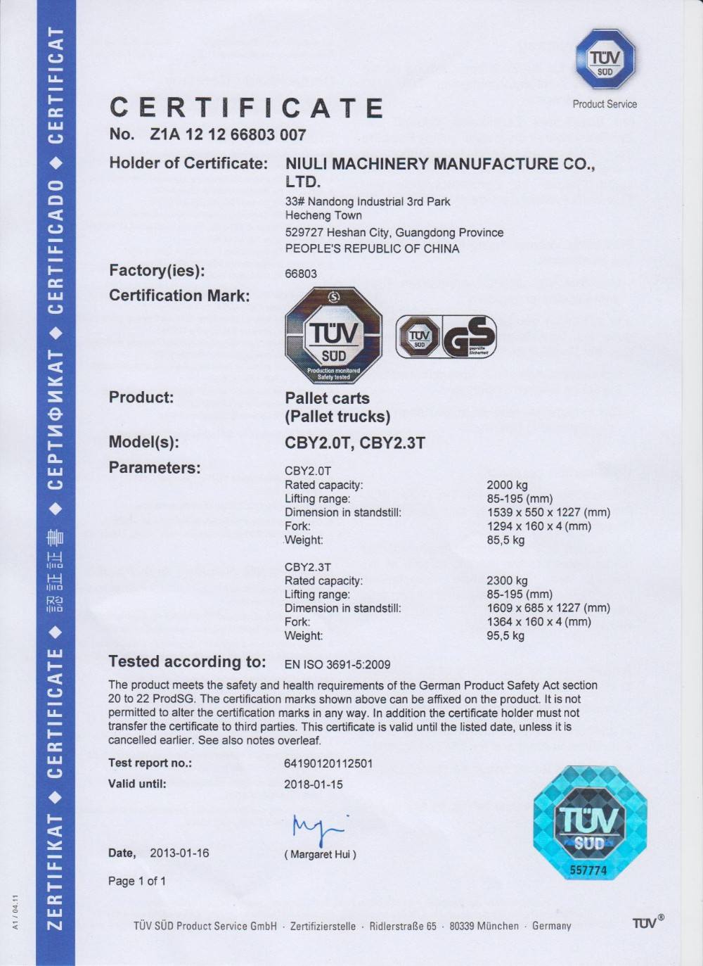 hydraulic hand pallet truck