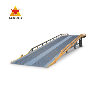 NIULI Machinery Manufacture 10 Ton Movable Dock Ramp Forklift Loading Dock Ramp Mobile Dock Ramp for Sales