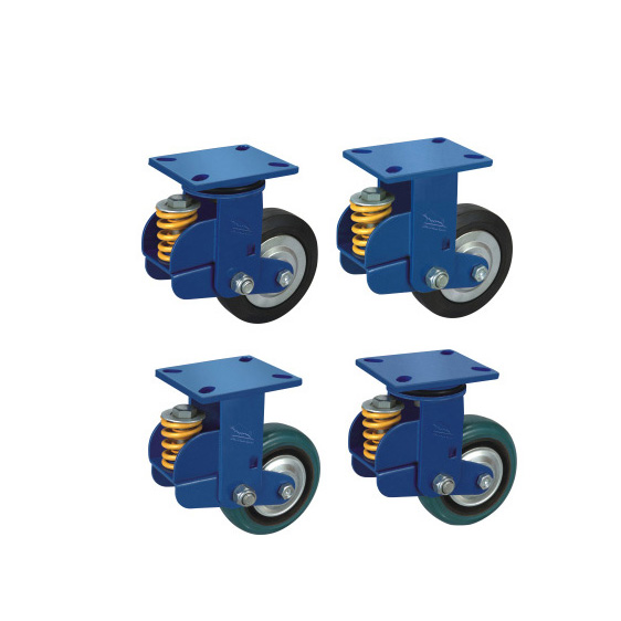 Industrial Truck Hand Cart Trolley Wheels Swivel Plate Heavy Duty PU Caster