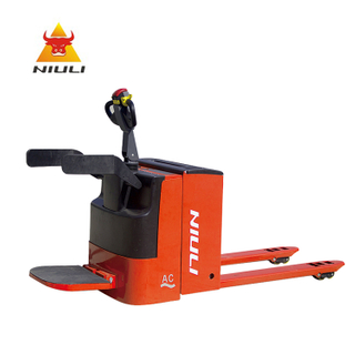 NIULI Material Handling Equipment 2000kg 2500kg Hydraulic Full Electric Rider Pallet Truck for Logistic And Warehousing