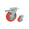 Industrial Truck Hand Cart Trolley Wheels Swivel Plate Heavy Duty PU Caster