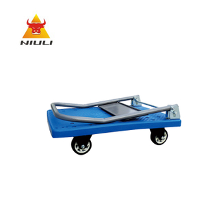 NIULI Foldable Plastic Hand Platform Truck 150kg Hand Trolley