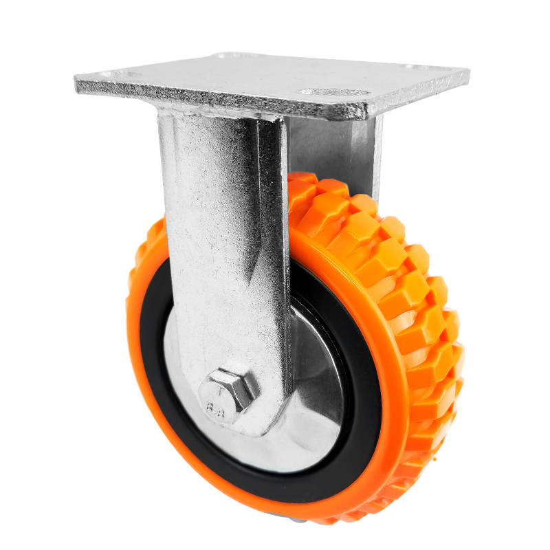 Plastic core orange beacon caster wheel