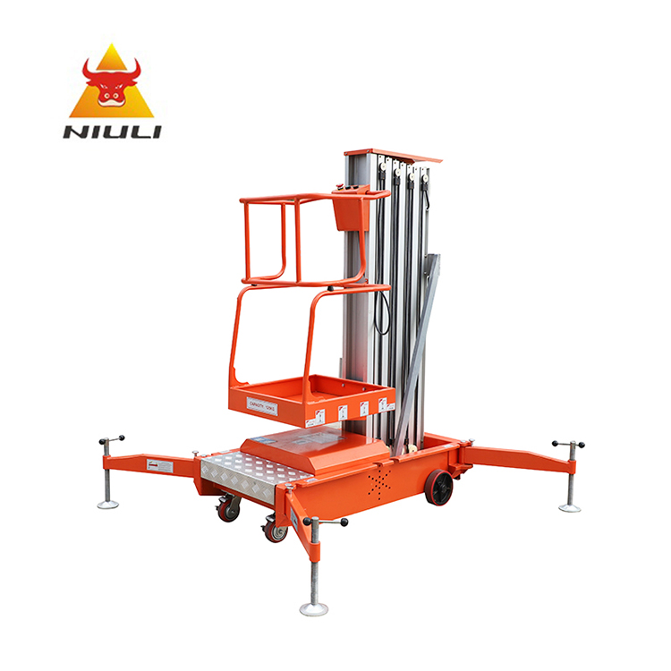 NIULI Portable AC Power High Rise Electric Man Lift Aluminum Platform