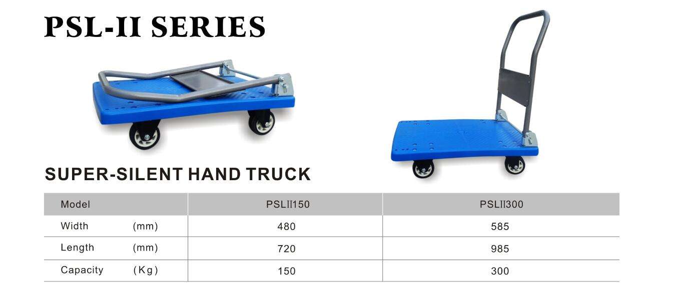 blue hand truck