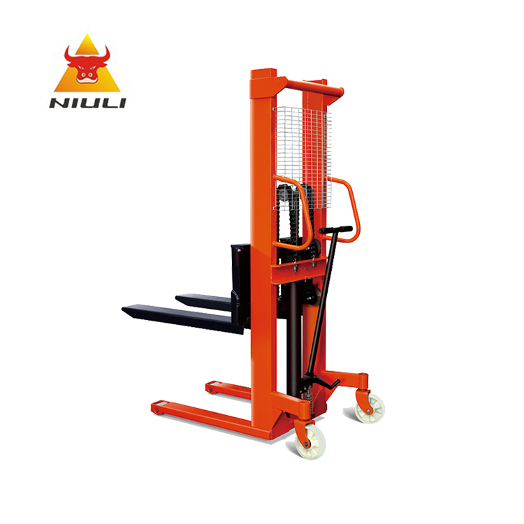 NIULI Hydraulic Hand Pallet Stacker 2000kg Capacity 1.6m Lifting Height Manual Pallet Stacker