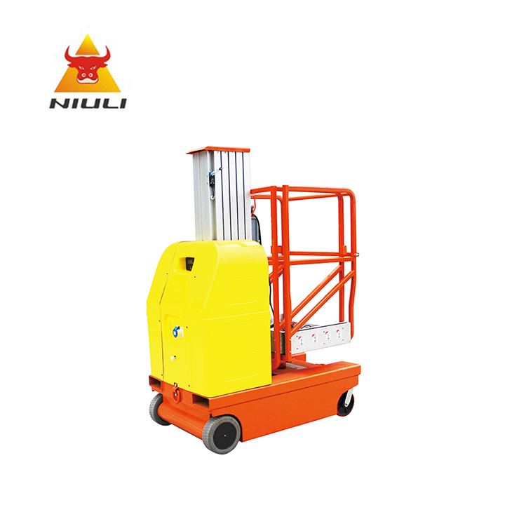 NIULI Self Moving Lifting Man Lift Aluminum Alloy Hydraulic Single Person Lift