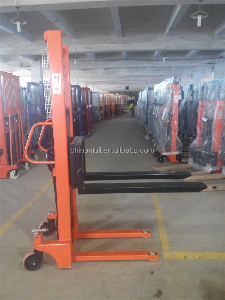 1.0 Ton 1.6m Manual Stacker with Fixed Forks Hand Pallet Stacker