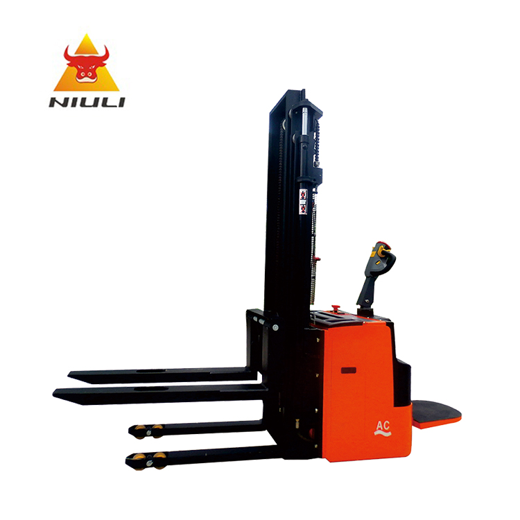 NIULI Fork Lift Electric 2 Ton Hydraulic Forklift Hand Pallet Stacker /electric Wheels Manual Stacker Price