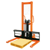 Wide Leg Manual Forklift Stacker Special Size Straddle Leg Pallet Manual Hand Stacker Lift