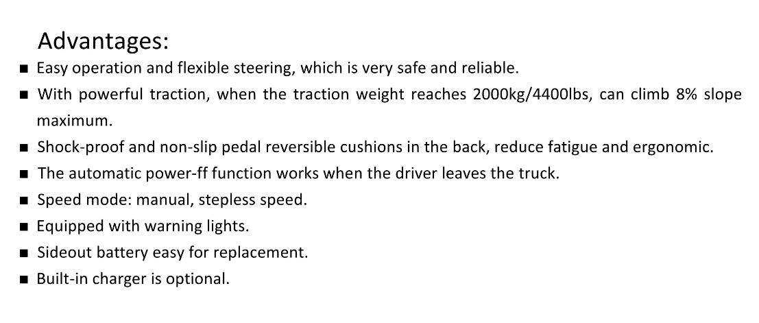 2000kg Electric pallet truck