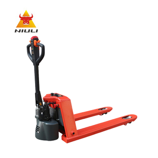 NIULI Lithium Battery 2.0ton 2000kg Stand Person Ground Small Mini Transpalet Full Electric Pallet Truck