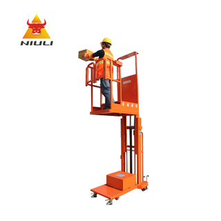 Kiteuzi cha NIULI De Pedidos Man Lift Catador De Pedidos Semi Electrica Mwongozo wa Kiteua Agizo la Hydraulica Plataforma Elevadora