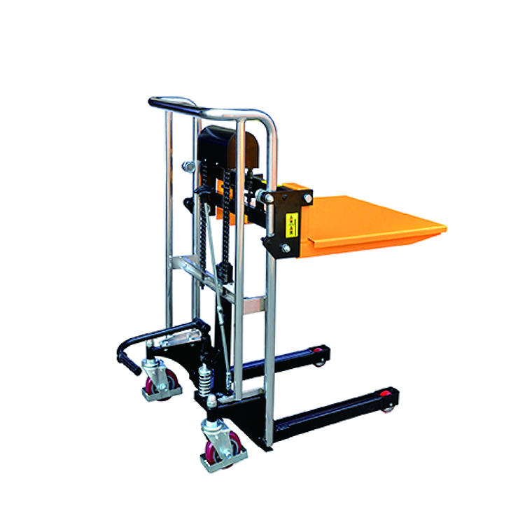 NIULI Manual Hand Pallet Stacker 400KG Capacity 1700MM Small Table Truck Hydraulic Goods Lifter