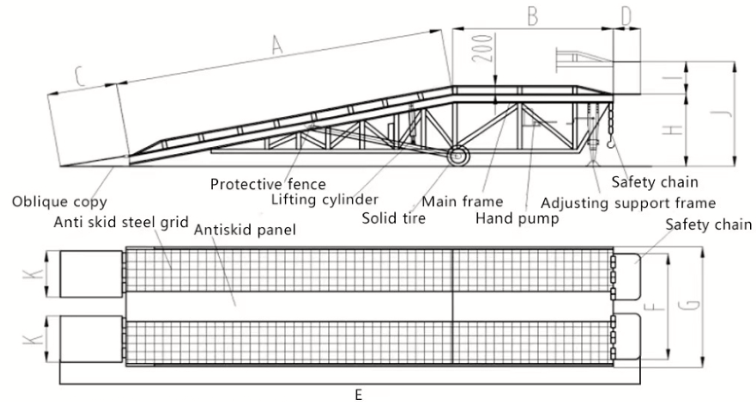 DCQH Hydraulic Mobile Dock Ramp