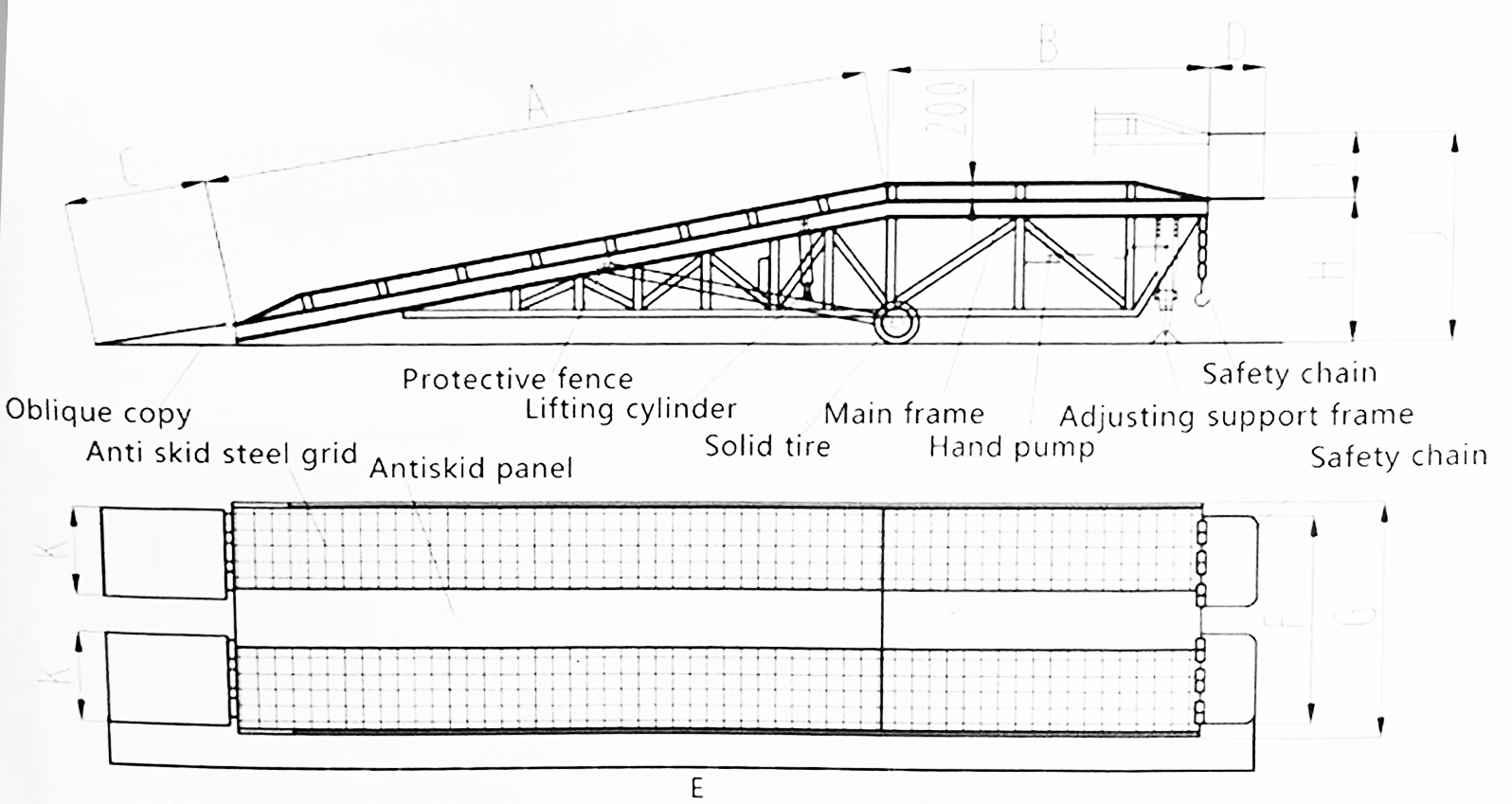 Mechanical Mobile Dock Ramp