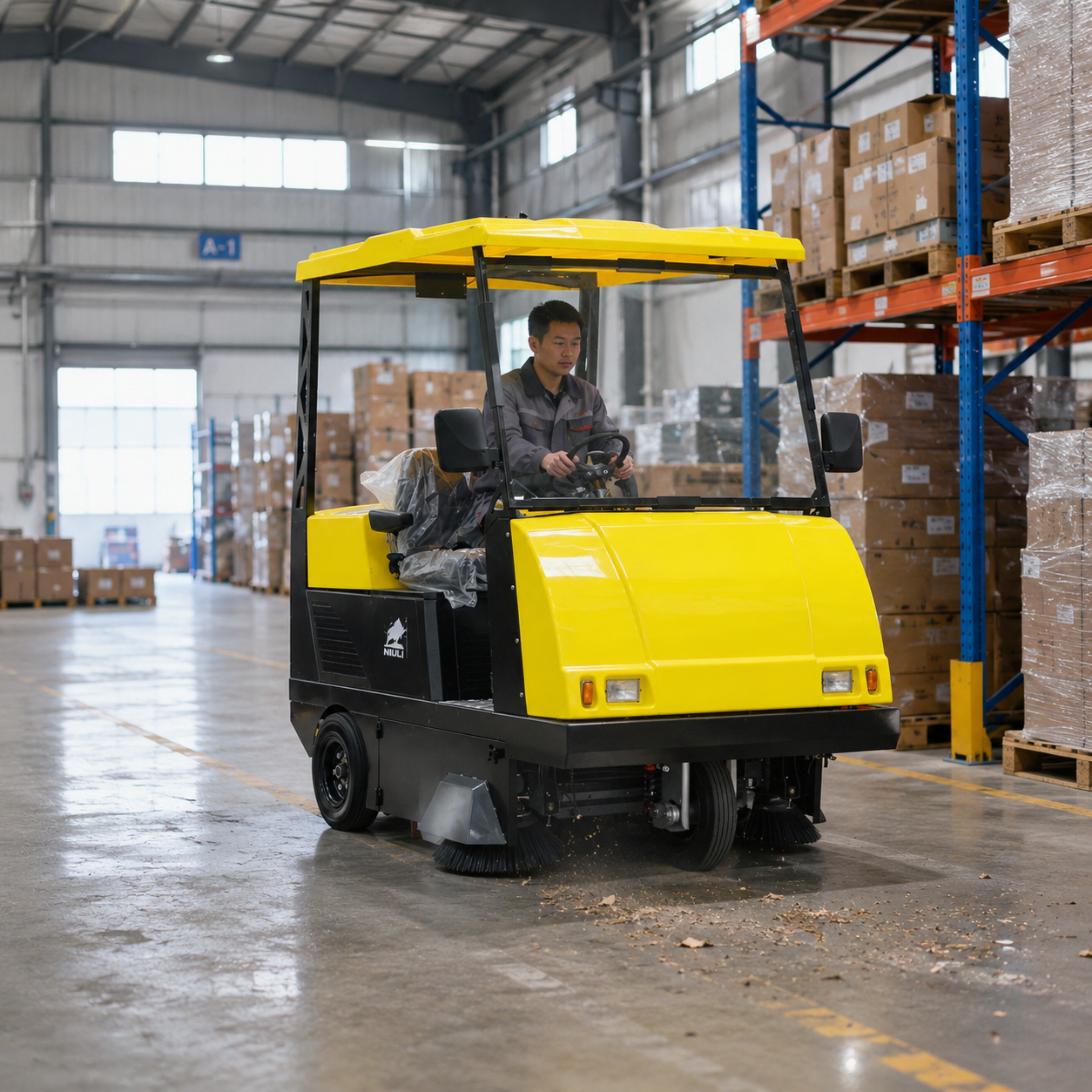 Rider Electric Sweeper